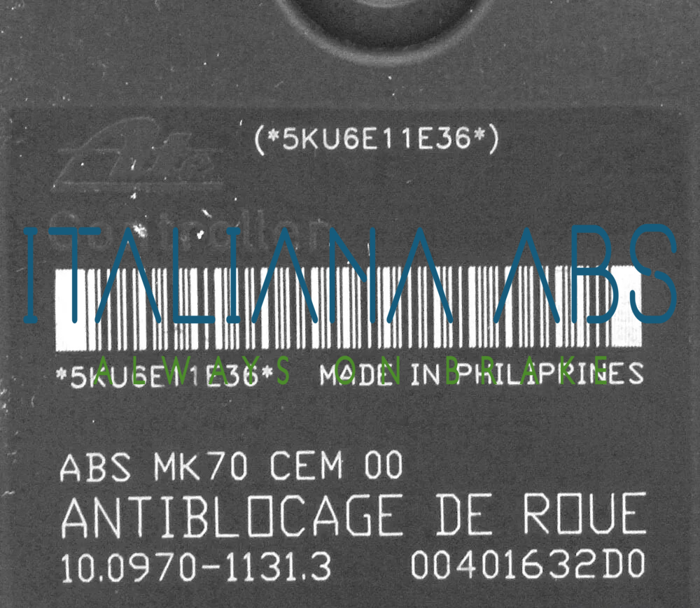 Centralina ABS PEUGEOT, codici identificativi: 9661691580 10020700764 10097011313