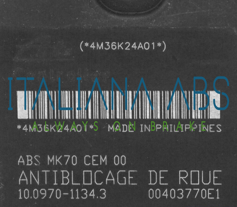 Centralina ABS CITROEN, codici identificativi: 9662150280 10020700754 10097011343
