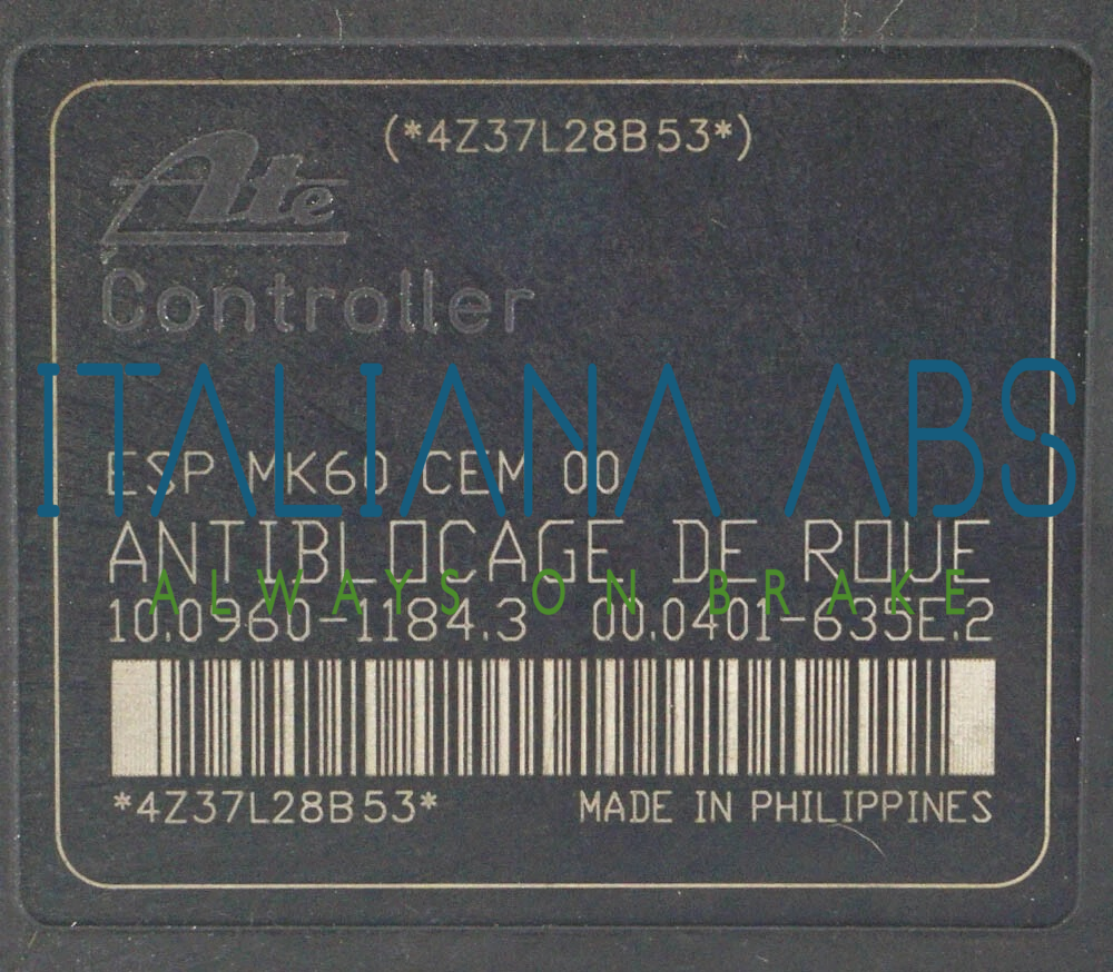 Centralina ABS CITROEN, codici identificativi: 9663703980 10039929744 10096011843