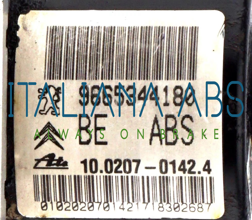 Centralina ABS CITROEN, codici identificativi: 966534180 10020701424 10097011533