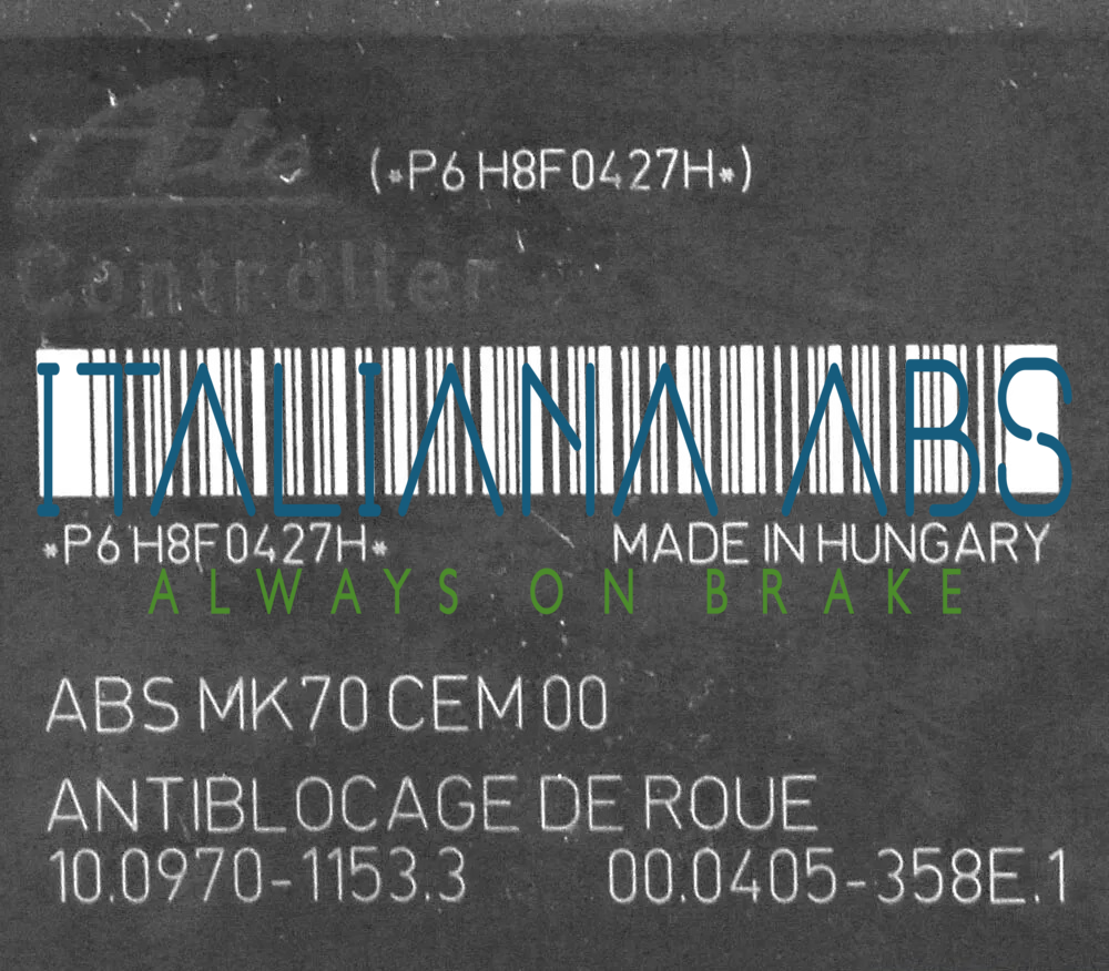 Centralina ABS CITROEN, codici identificativi: 966534180 10020701424 10097011533