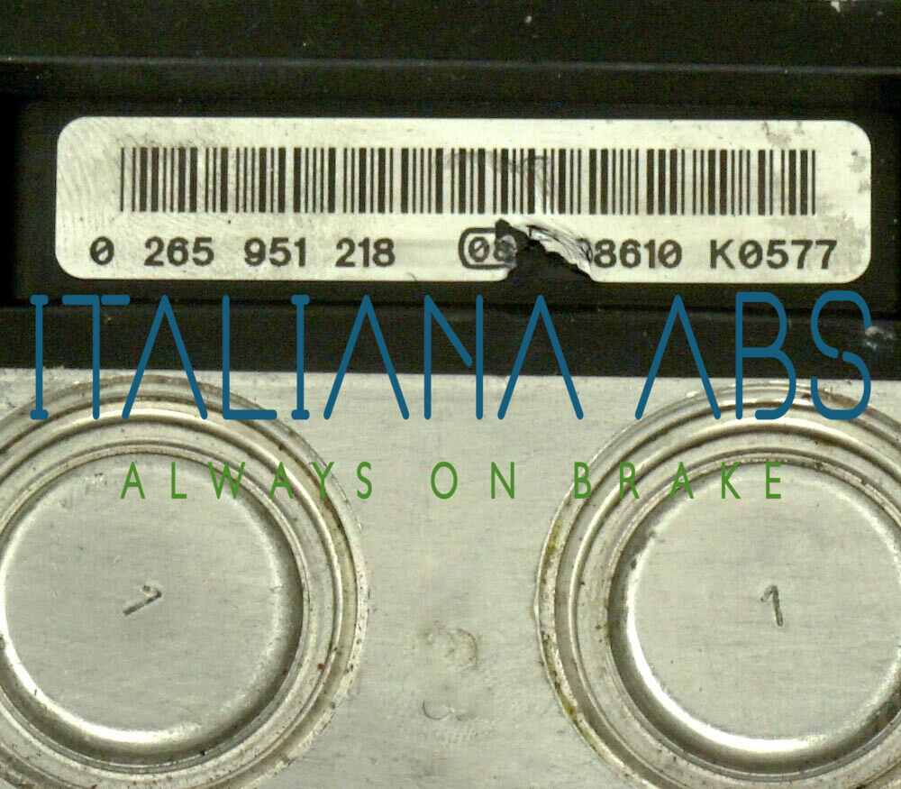 Centralina ABS PEUGEOT, codici identificativi: 9666229480 0265951218 9666229180