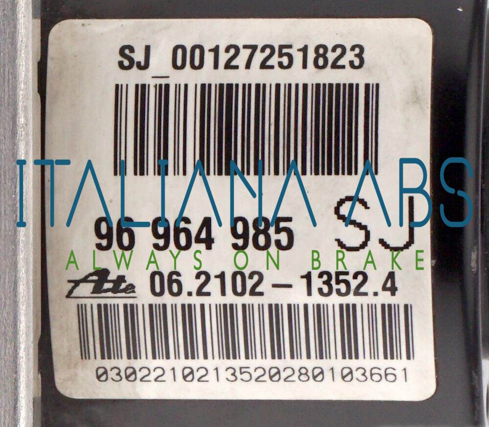 Centralina ABS CHEVROLET, codici identificativi: 96964985 06210213524 06210956003