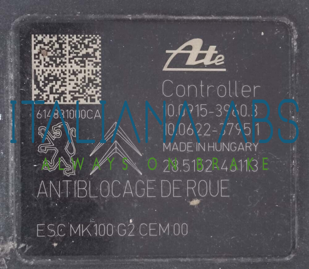 Centralina ABS PEUGEOT, codici identificativi: 9810293180 10022004534 10091539603