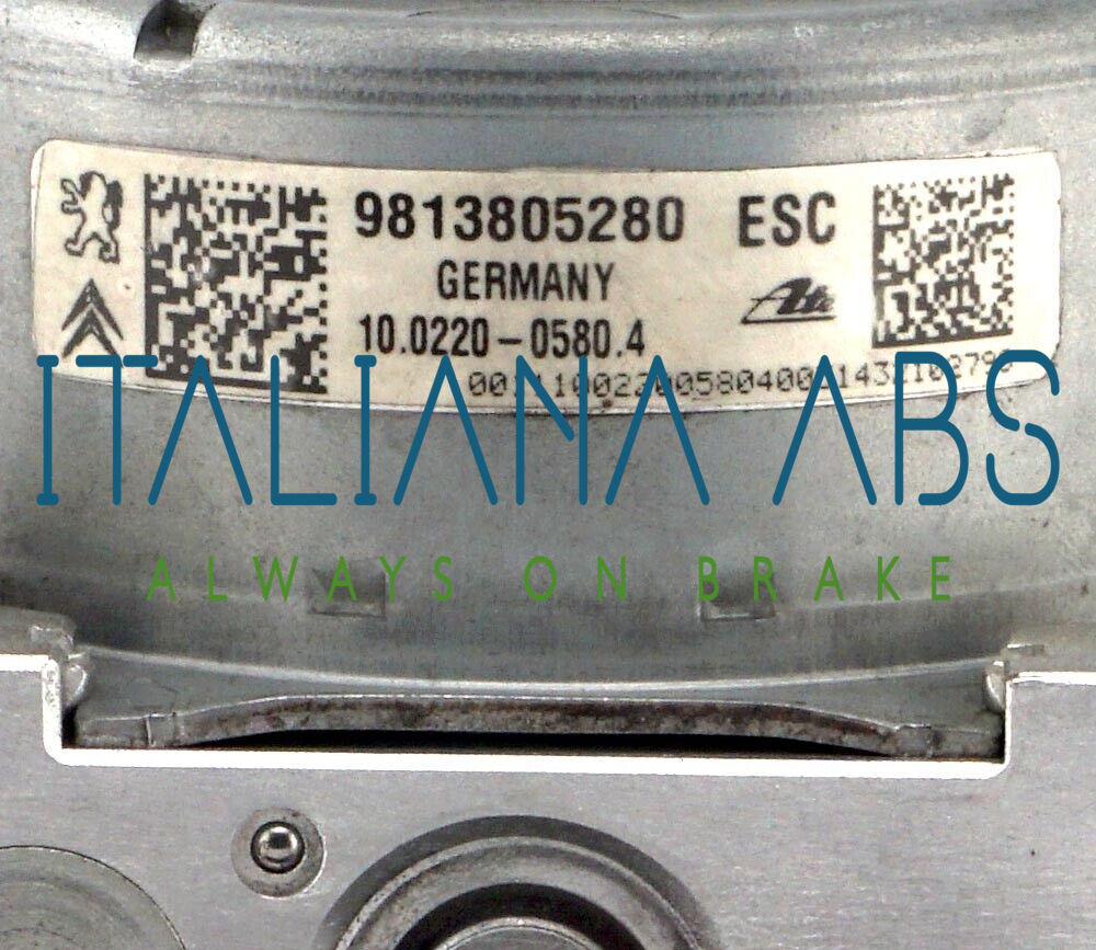 Centralina ABS CITROEN, codici identificativi: 9813805280 10022005804 10091539443