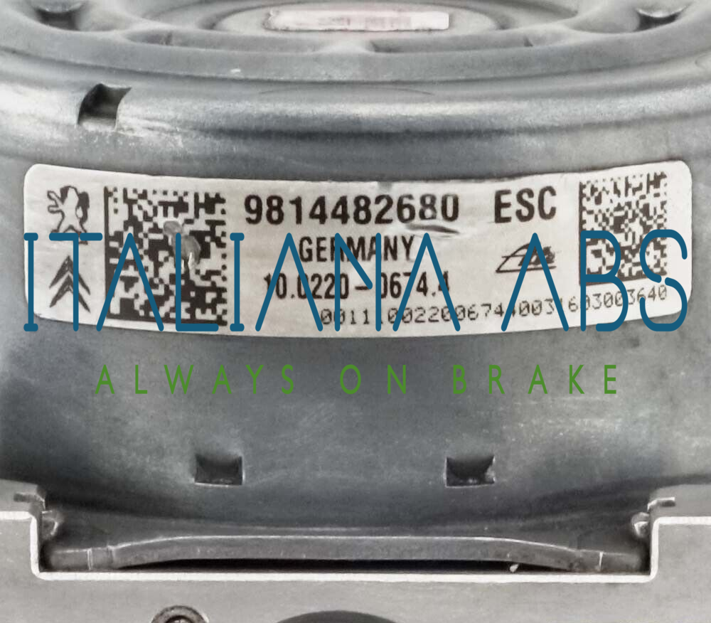 Centralina ABS CITROEN OPEL, codici identificativi: 9814482680 10022006744 10091539463