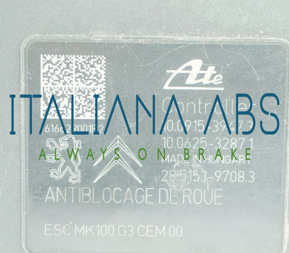 Centralina ABS PEUGEOT, codici identificativi: 9817031680 10022007544 10091539473