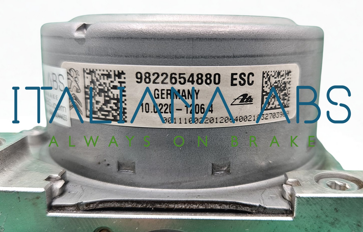 Centralina ABS PEUGEOT, codici identificativi: 9822654880 10022012064 10091639133