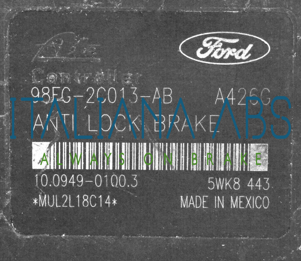 Centralina ABS FORD, codici identificativi: 98FG2C013AB 10094901003 98FB2M110AB