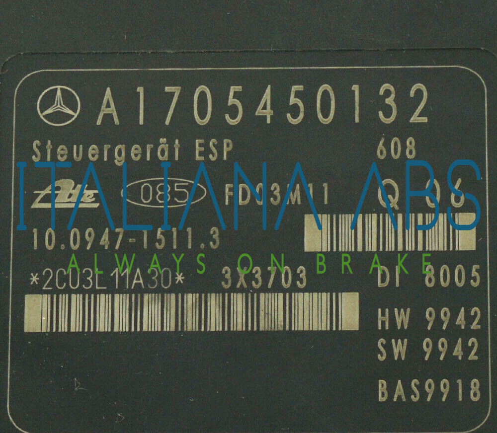 Centralina ABS MERCEDES A0034317012 A1705450132 10094715113