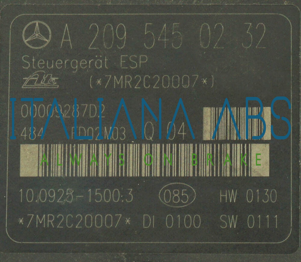 Centralina ABS MERCEDES, codici identificativi: A0034319412 A2095450232 10092515003