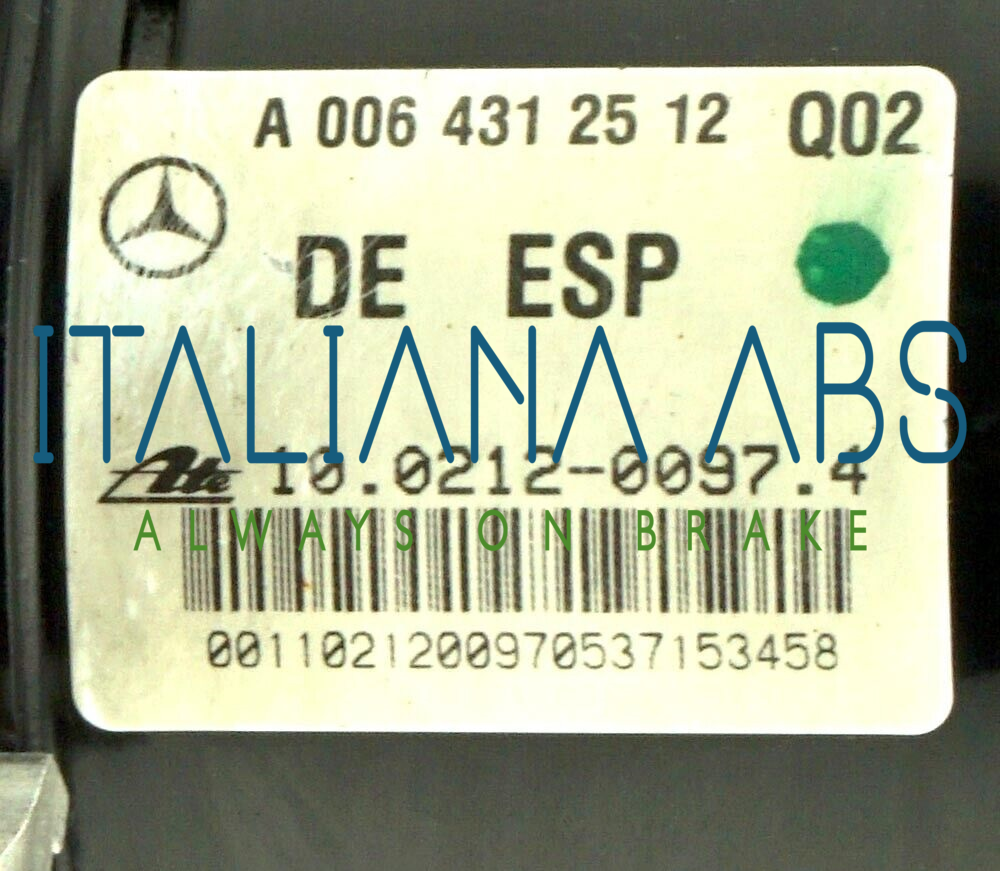 Centralina ABS MERCEDES, codici identificativi: A0064312512 A20454632 10092615693