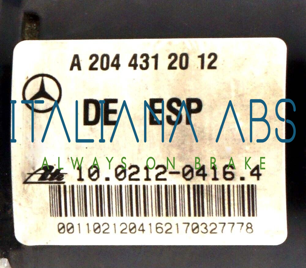 Centralina ABS MERCEDES, codici identificativi: A2044312012 A2049012500 10092623353