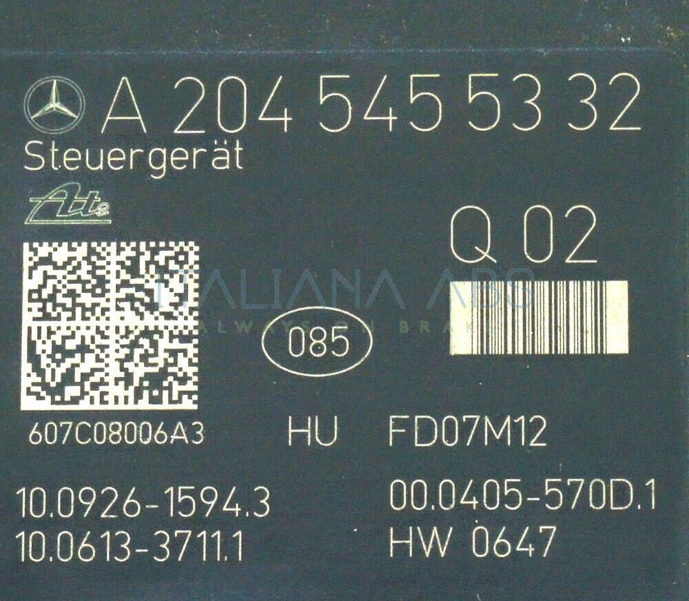 Centralina ABS MERCEDES A2044312412 A2045455332 10092615943