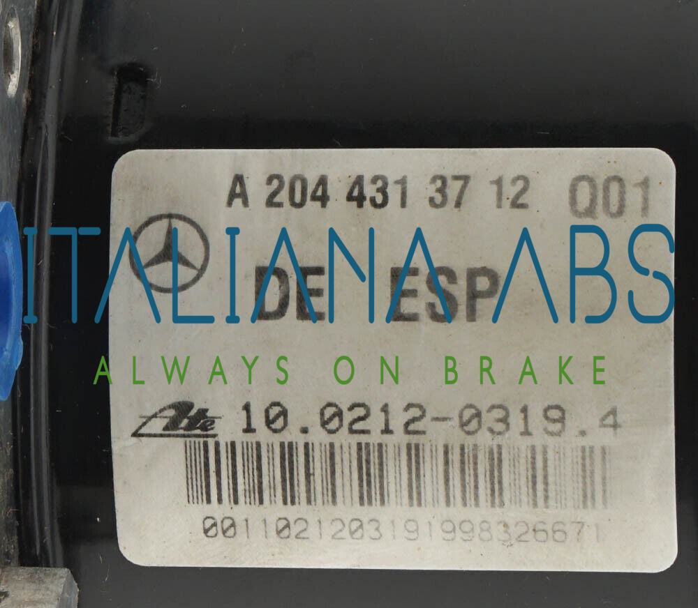 Centralina ABS MERCEDES, codici identificativi: A2044313712 A20455132 10092623133