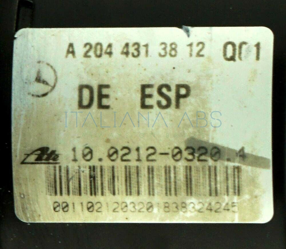 Centralina ABS MERCEDES, codici identificativi: A2044313812 A20455232 10092623143
