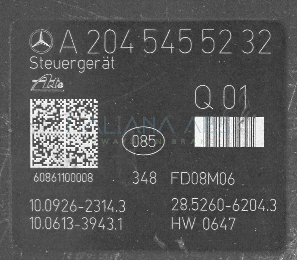 Centralina ABS MERCEDES, codici identificativi: A2044313812 A20455232 10092623143