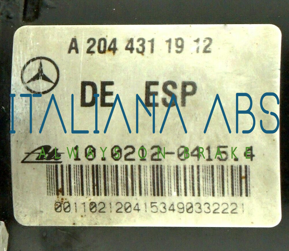Centralina ABS MERCEDES, codici identificativi: A2049012400 10092623103 A2044311912