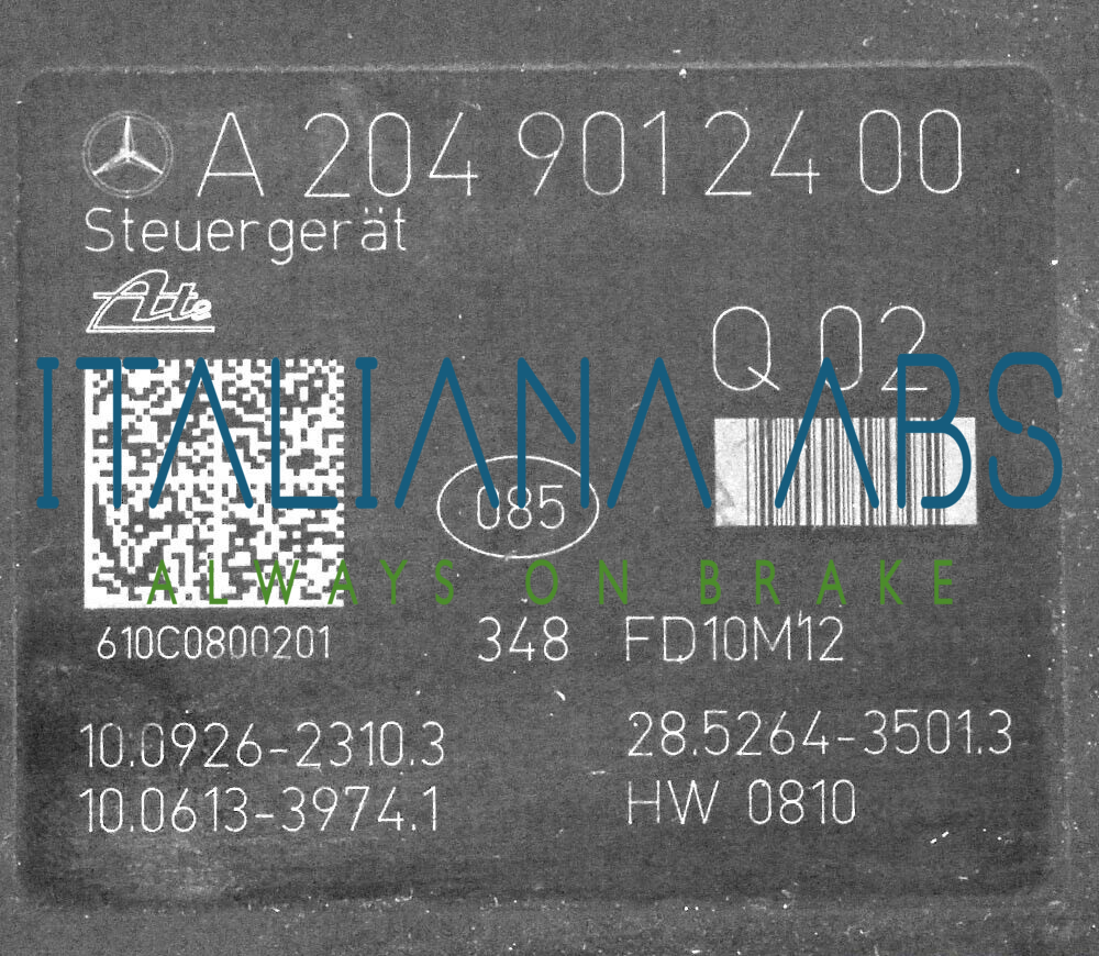 Centralina ABS MERCEDES, codici identificativi: A2049012400 10092623103 A2044311912