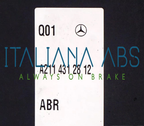 Centralina ABS MERCEDES, codici identificativi: A2114312812 0265250248 0265960321