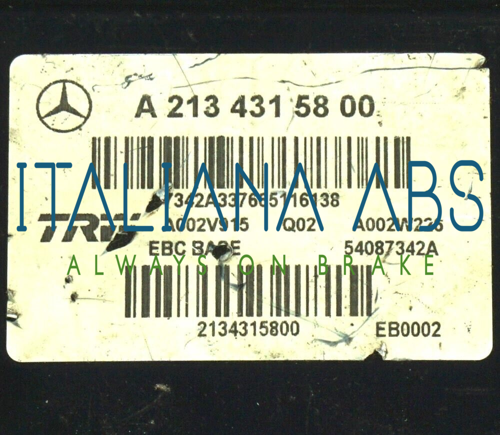 Centralina ABS MERCEDES, codici identificativi: A2134315800 A002V915 A002W226