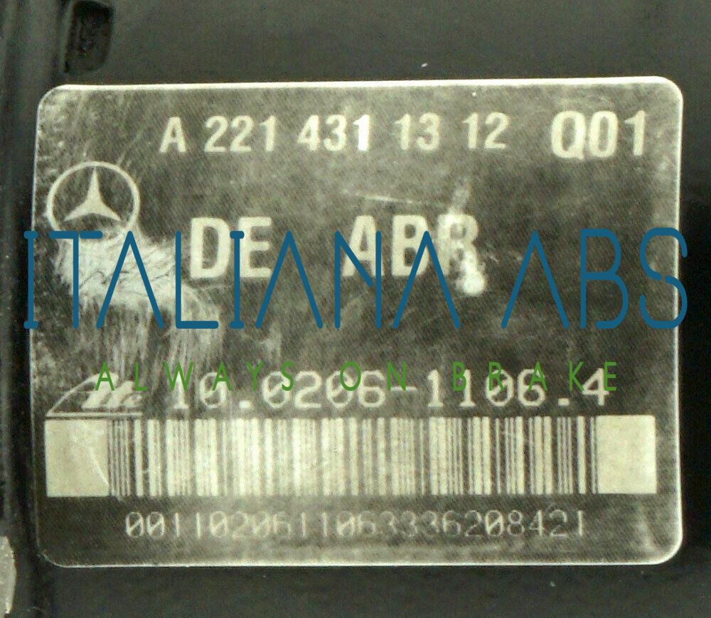 Centralina ABS MERCEDES, codici identificativi: A2214311312 A2215455232 10092615633