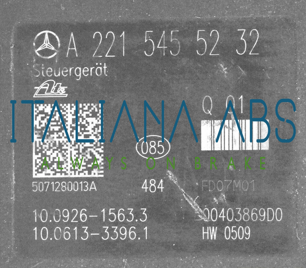 Centralina ABS MERCEDES, codici identificativi: A2214311312 A2215455232 10092615633