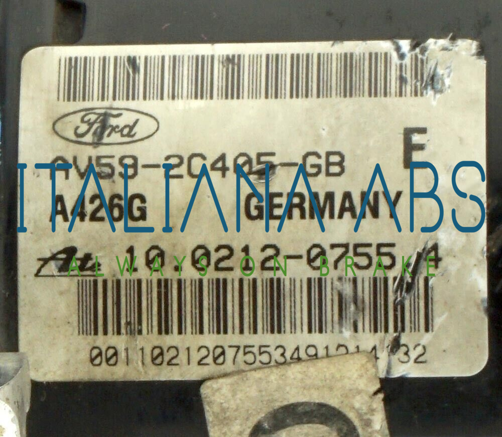 Centralina ABS FORD, codici identificativi: AV592C405GB 10096101503 10021207554