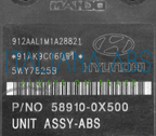 Centralina ABS HYUNDAI, codici identificativi: BH60109100 589100X500
