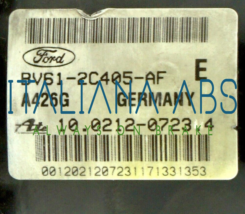 Centralina ABS FORD, codici identificativi: BV612C405AF 10021207234 10096101403
