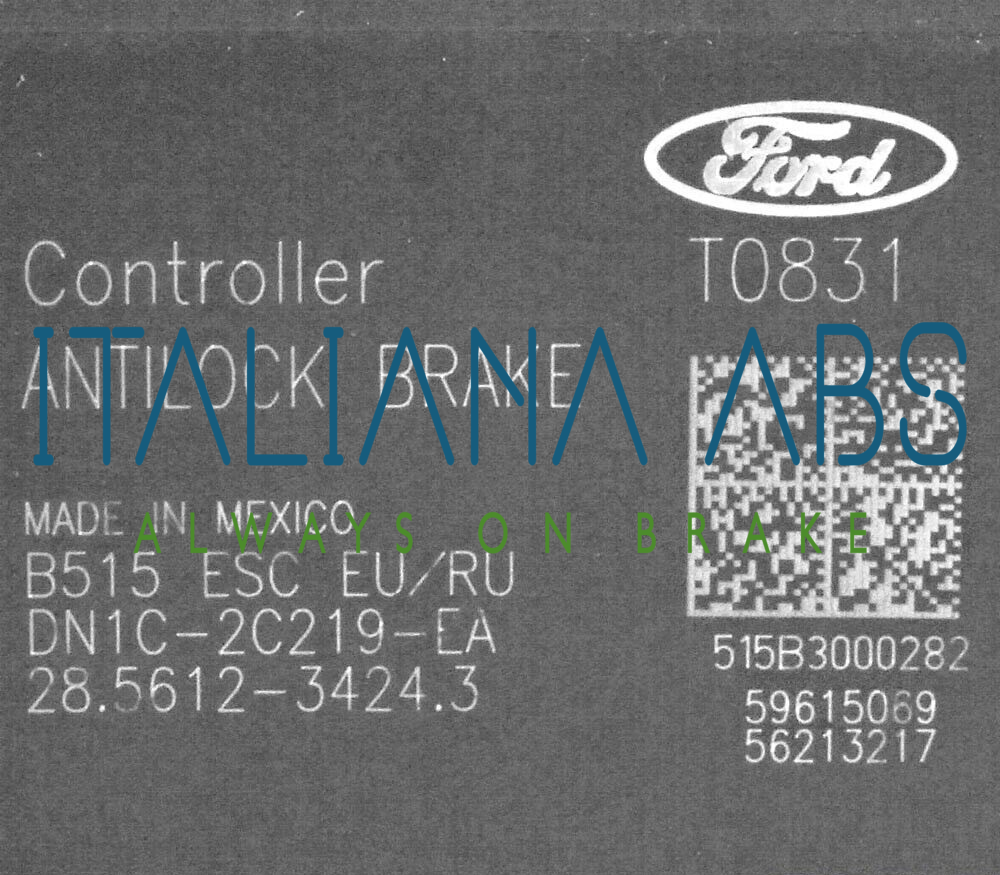 Centralina ABS FORD, codici identificativi: DN1C2C405EA 25021222164 28561234243