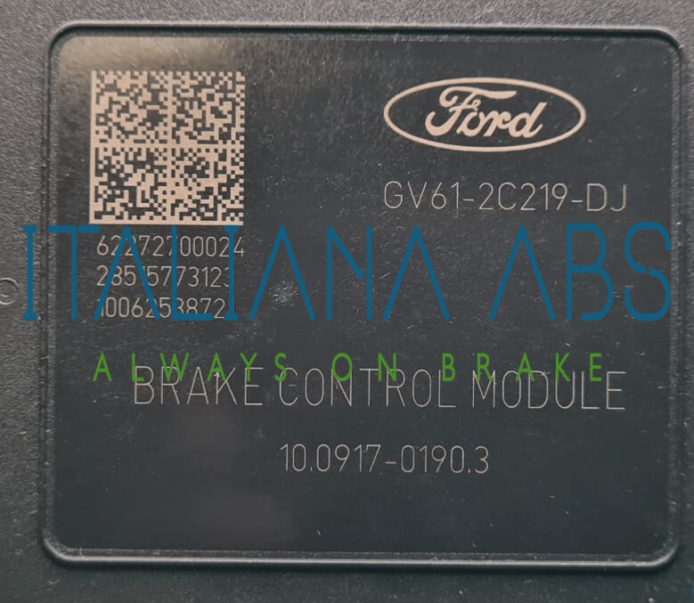 Centralina ABS FORD, codici identificativi: GV612C405DJ 10039949594 GV612C219DJ 10091701903
