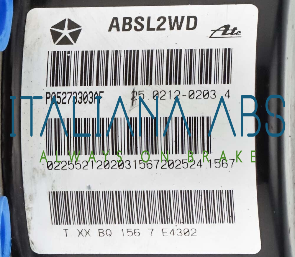 Centralina ABS DODGE, codici identificativi: P05273303AF 25021202034 25092743633