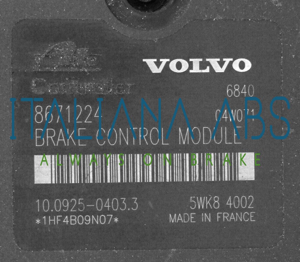 Centralina ABS VOLVO P08671225 8671224 10092504033