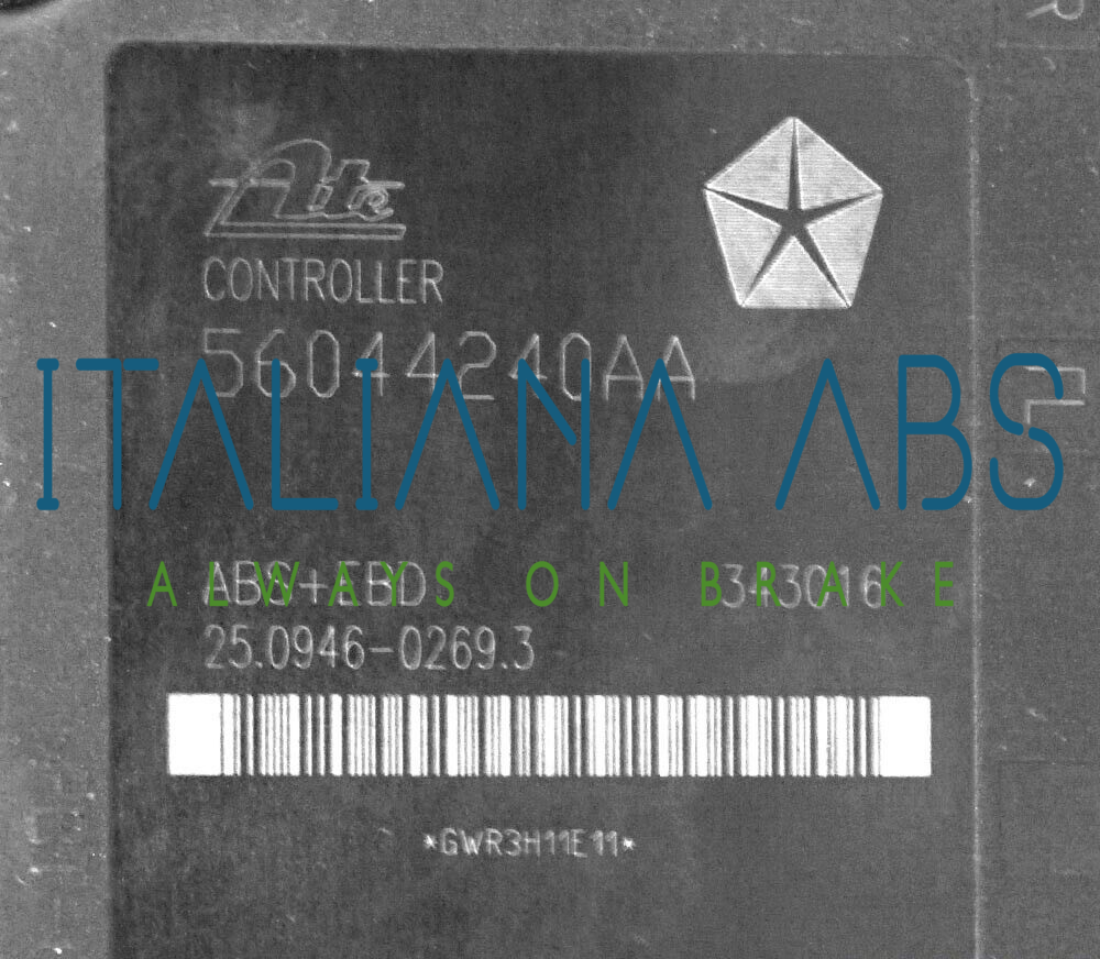 Centralina ABS JEEP, codici identificativi: P52128675AA 56044240AA 25094602693