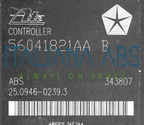Centralina ABS JEEP, codici identificativi: P56044300AB 25094602393 56041821AAB