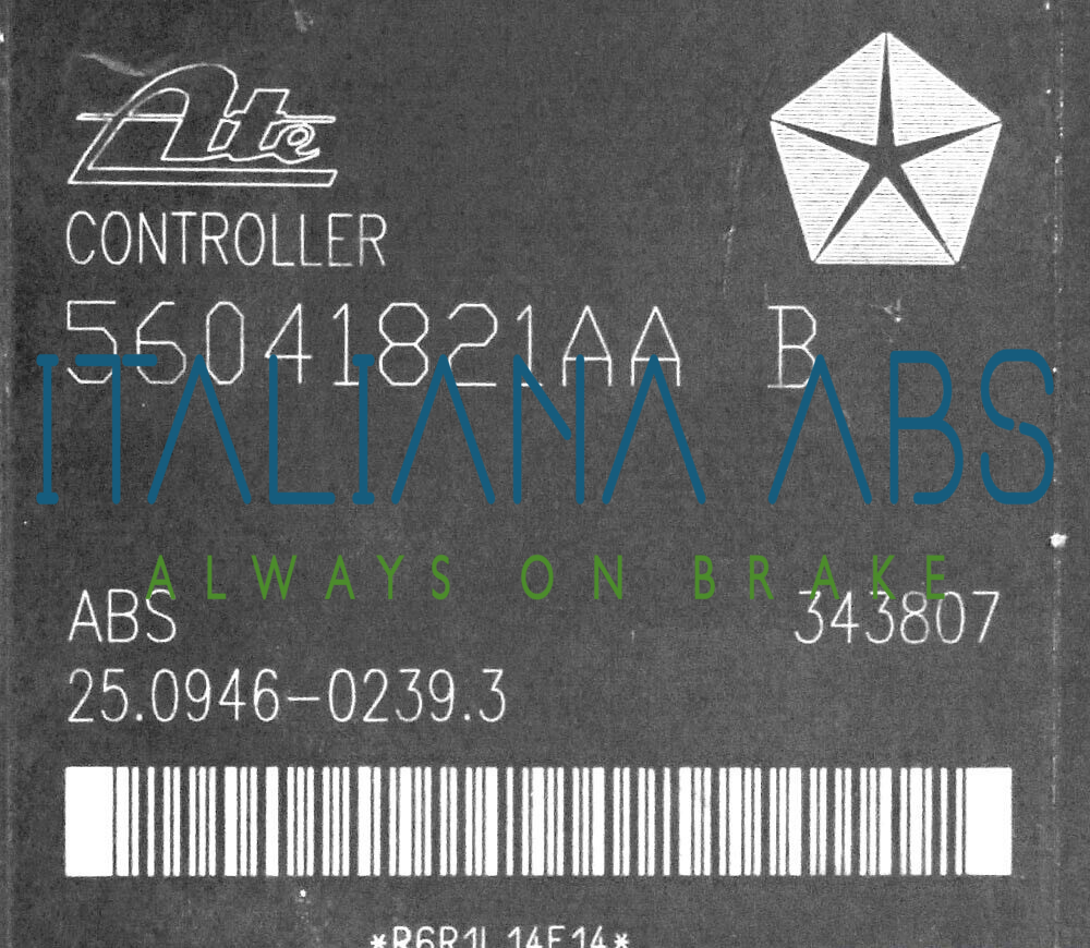 Centralina ABS JEEP, codici identificativi: P56044300AB 25094602393 56041821AAB
