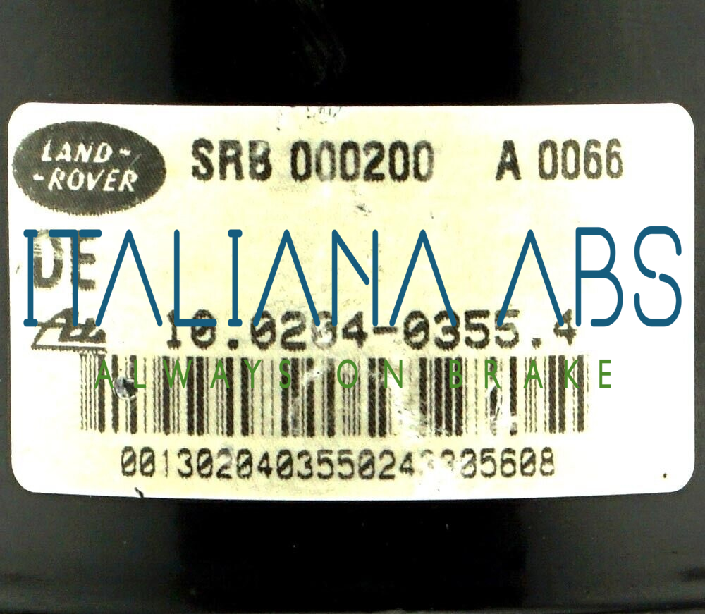 Centralina ABS Land Rover, codici identificativi: SRB000200 10092508513