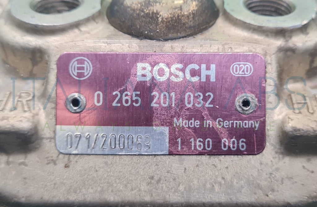Centralina ABS BMW Bosch 0265201032 - dettaglio etichetta