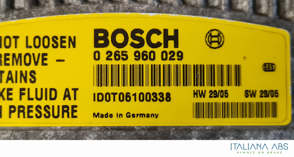 Centralina SBC Mercedes Bosch 0265250098 A0054318112 0265960029 - etichetta Bosch 0265960029