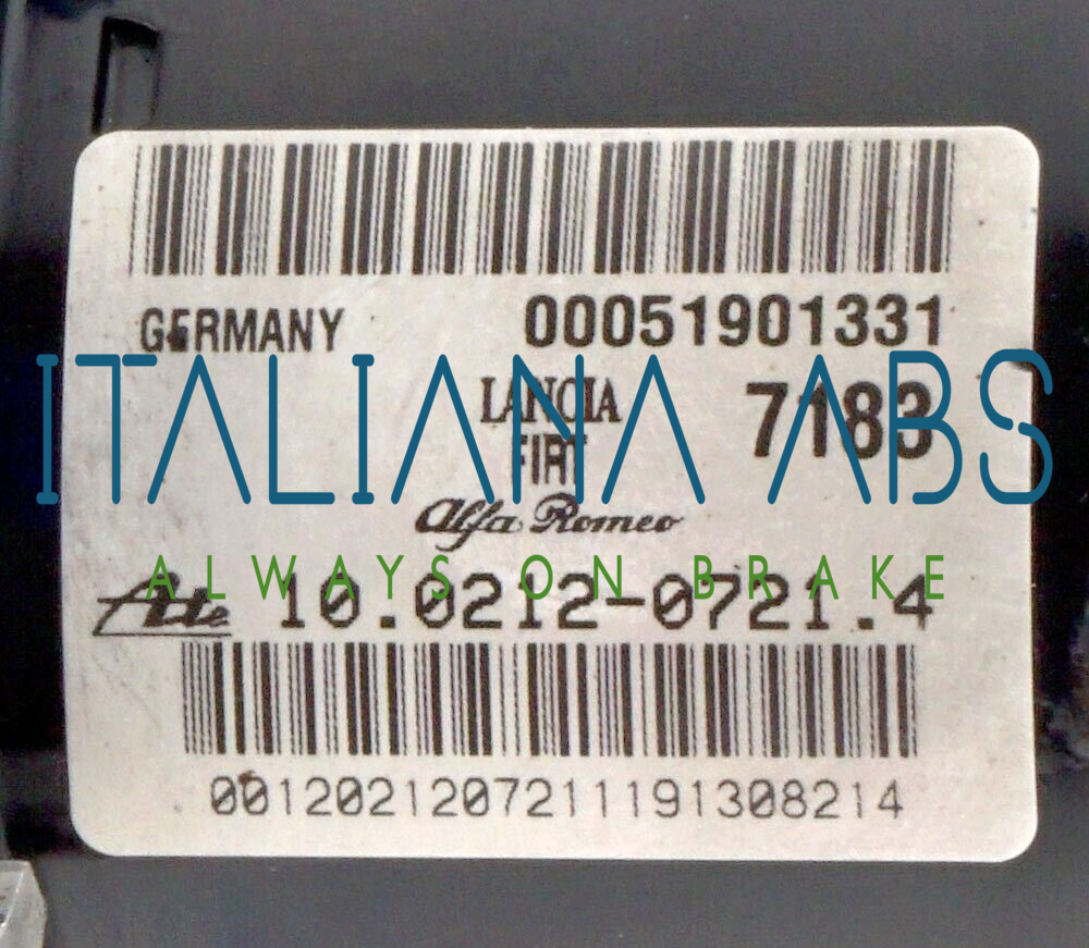 Centralina ABS Alfa Romeo codici identificativi: 10021207214 10096128083