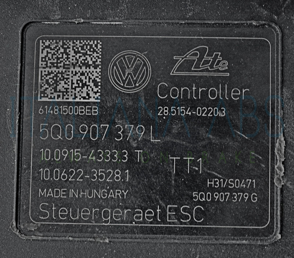 Etichetta centralina ABS Volkswagen 5Q0907379L