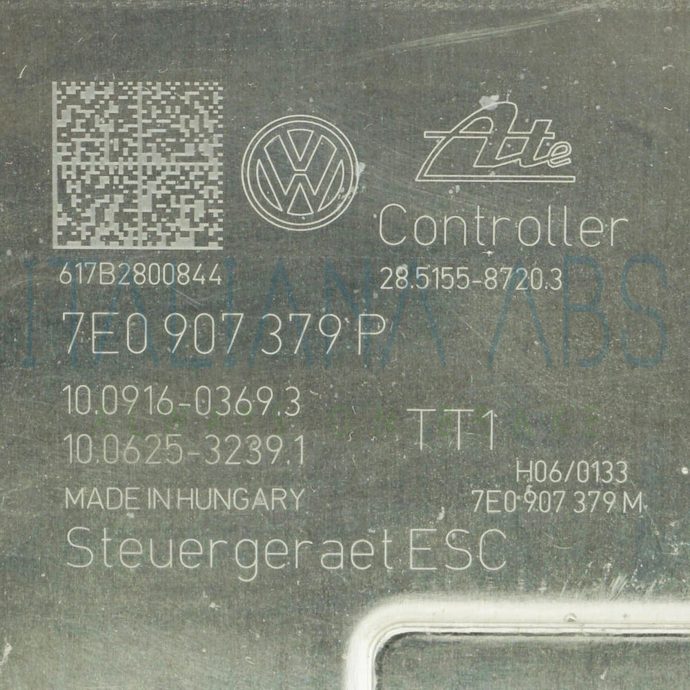 Centralina ABS VW 7E0907379P 10091603693 - dettaglio etichetta elettronica